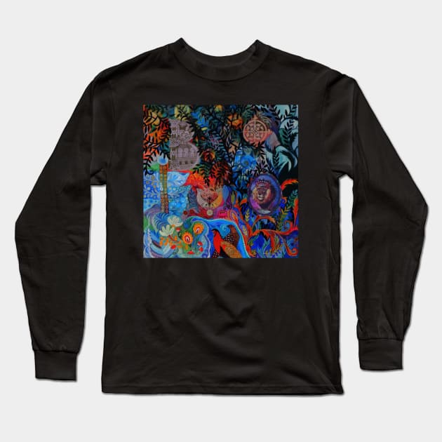 Lion Long Sleeve T-Shirt by CATS ART